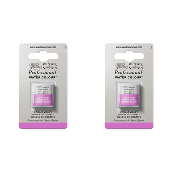 2PK Winsor & Newton Professional Watercolour Half Pan Cobalt Violet S4
