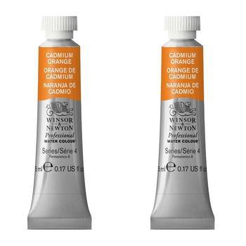 2PK Winsor & Newton 5ml Professional Watercolour Tube Cadmium Orange S4