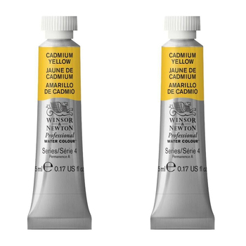 2PK Winsor & Newton 5ml Professional Watercolour Tube Cadmium Yellow S4