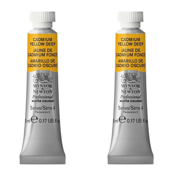 2PK Winsor & Newton 5ml Professional Watercolour Tube Cadmium Yellow Deep S4