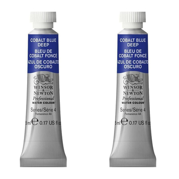 2PK Winsor & Newton 5ml Professional Watercolour Tube Cobalt Deep Blue S4