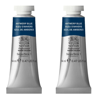 2PK Winsor & Newton 14ml Professional Watercolour Tube Antwerp Blue S1