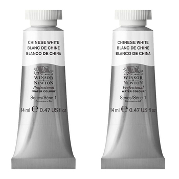 2PK Winsor & Newton 14ml Professional Watercolour Tube Chinese White S1