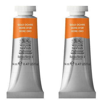 2PK Winsor & Newton 14ml Professional Watercolour Tube Gold Ochre S2