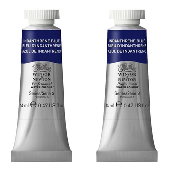 2PK Winsor & Newton 14ml Professional Watercolour Tube Indanthrene Blue S3