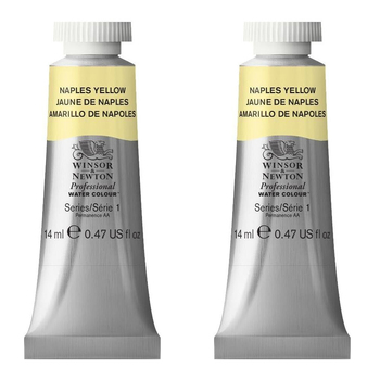 2PK Winsor & Newton 14ml Professional Watercolour Tube Naples Yellow S1