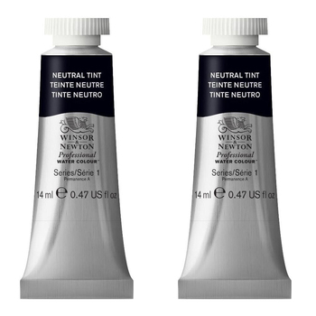 2PK Winsor & Newton 14ml Professional Watercolour Tube Neutral Tint S1