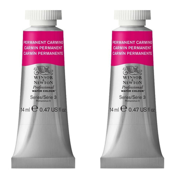2PK Winsor & Newton 14ml Professional Watercolour Tube Permanent Carmine S3