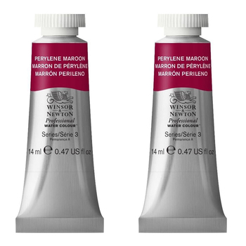2PK Winsor & Newton 14ml Professional Watercolour Tube Perylene Maroon S3