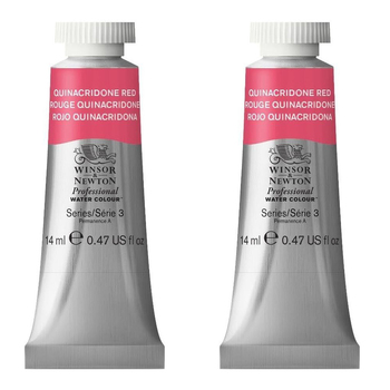2PK Winsor & Newton 14ml Professional Watercolour Tube Quinacridone Red S3