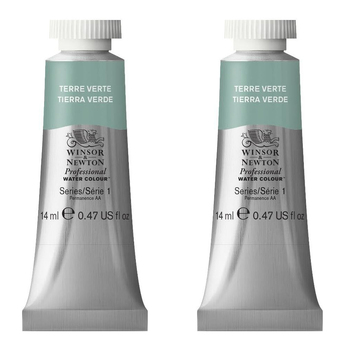 2PK Winsor & Newton 14ml Professional Watercolour Tube Terre Verte S1