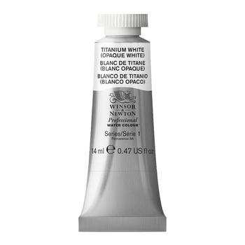 Winsor & Newton 14ml Pro Watercolour Tube Titanium White Opaque White S1