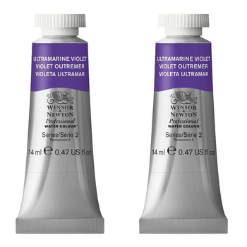 2PK Winsor & Newton 14ml Professional Watercolour Tube Ultramarine Violet S2