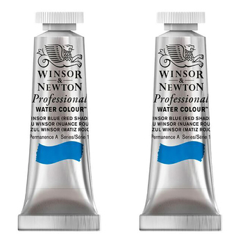 2PK Winsor & Newton 14ml Pro Watercolour Tube Winsor Blue Red Shade S1