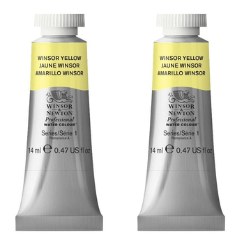 2PK Winsor & Newton 14ml Professional Watercolour Tube Winsor Yellow S1