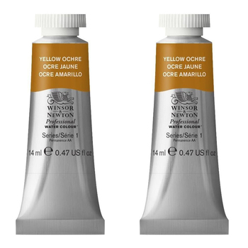2PK Winsor & Newton 14ml Professional Watercolour Tube Yellow Ochre S1