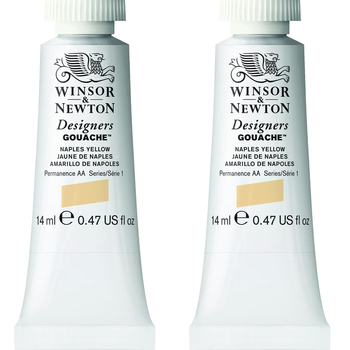 2PK Winsor & Newton 14ml Designers' Gouache Cerulean Blue S4