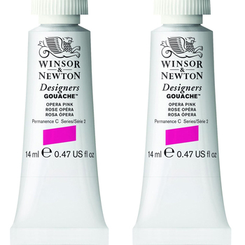2PK Winsor & Newton 37ml Designers' Gouache Jet Black S1