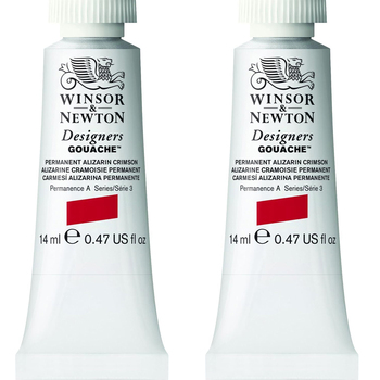 2PK Winsor And Newton 37ml Designers' Gouache Permanent White S1
