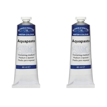 2PK Winsor & Newton 60ml Water Colour Aquapasto Thickening Medium Tube