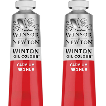 2PK Winsor & Newton 200ml Winton Oil Colour Paint Tube Cadmium Red Hue