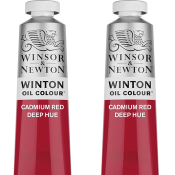 2PK Winsor & Newton 200ml Winton Oil Colour Paint Tube Cadmium Red Deep Hue