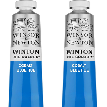 2PK Winsor & Newton 200ml Winton Oil Colour Paint Tube Cobalt Blue Hue
