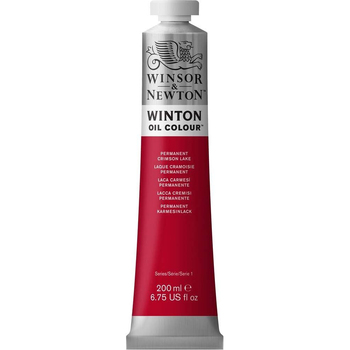 Winsor & Newton 200ml Winton Oil Colour Paint Tube Permt Crimson Lake 205