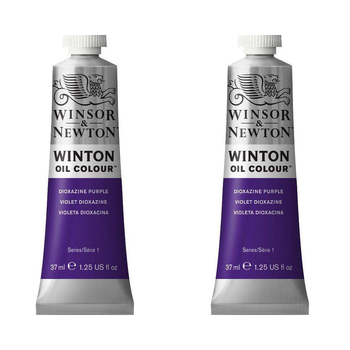 2PK Winsor & Newton 200ml Winton Oil Colour Paint Tube Dioxazine Purple