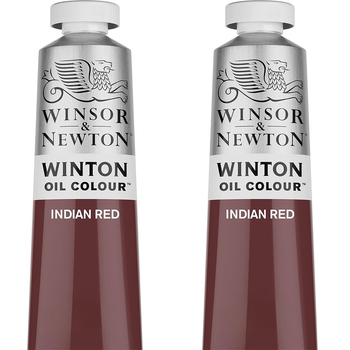 2PK Winsor & Newton 200ml Winton Oil Colour Paint Tube Indian Red