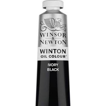 Winsor & Newton 200ml Winton Oil Colour Paint Tube Ivory Black