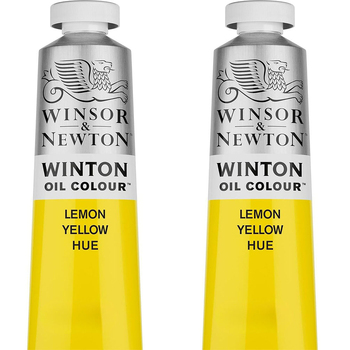 2PK Winsor & Newton 200ml Winton Oil Colour Paint Tube Lemon Yellow Hue