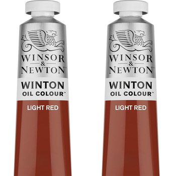 2PK Winsor & Newton 200ml Winton Oil Colour Paint Tube Light Red