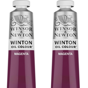 2PK Winsor & Newton 200ml Winton Oil Colour Paint Tube Magenta