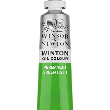 Winsor & Newton 200ml Winton Oil Colour Paint Tube Permanent Green Light