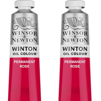 2PK Winsor & Newton 200ml Winton Oil Colour Paint Tube Permanent Rose
