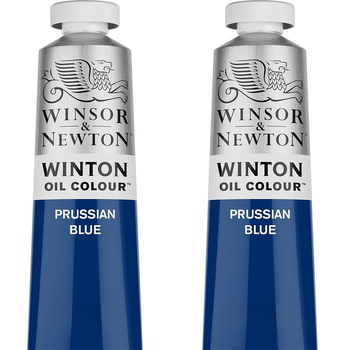 2PK Winsor & Newton 200ml Winton Oil Colour Paint Tube Prussian Blue