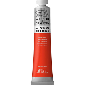 Winsor & Newton 200ml Winton Oil Colour Paint Tube Scarlet Lake