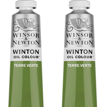 2PK Winsor & Newton 200ml Winton Oil Colour Paint Tube Terre Verte