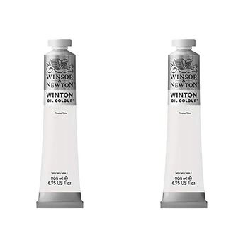 2PK Winsor & Newton 200ml Winton Oil Colour Paint Tube Titanium White