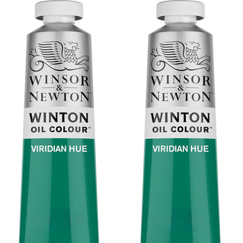 2PK Winsor & Newton 200ml Winton Oil Colour Paint Tube Viridian Hue