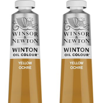 2PK Winsor & Newton 200ml Winton Oil Colour Paint Tube Yellow Ochre