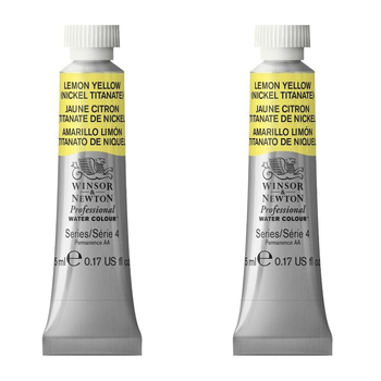 2PK Winsor & Newton 5ml Professional Watercolour Tube Lemon Yellow S4