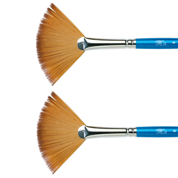 2PK Winsor & Newton CWC Cotman Series 888 Fan Paint Brush Long Handle - Size 2