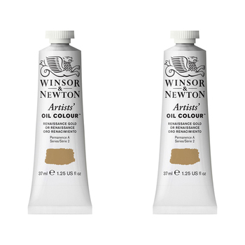 2PK Winsor & Newton Artists Oil Colour 37ml Paint Tube Renaissance Gold S2