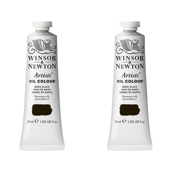 2PK Winsor & Newton Artists Oil Colour 37ml Paint Tube Mars Black Series 2