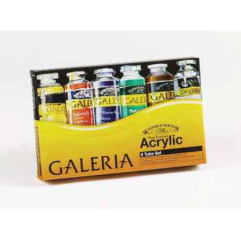 6pc Winsor & Newton 60ml Galeria Acrylic Tube Colour Sets