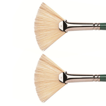 2PK Winsor & Newton WOC Winton Hog Fan Paint Brush - Size 3