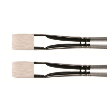 2PK Winsor & Newton AWMOC Artisan Long Handle Short Flat Paint Brush - Size 6