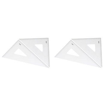 2x 2pc Kent Set Square Number 8 26cm / 45 & 60 Degrees